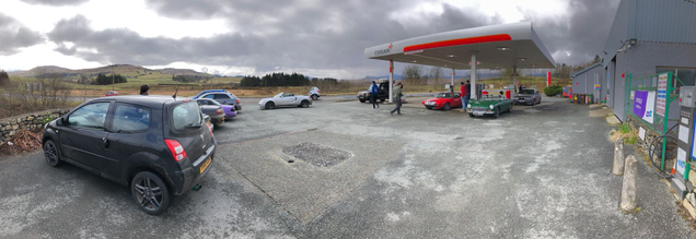 Part of the group fuelling up at the Wales Meet